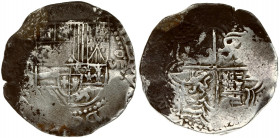 Bolivia 8 Reales (1598-1621). Philip III (1598-1621). Averse: Crowned arms. Averse Legend: PHILIPPVS III. Reverse: Cross of Jerusalem; lions and castl...