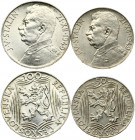Czechoslovakia 50 & 100 Korun 1949 70th Birthday - Josef Stalin. Averse: Czech lion with Slovak shield within lined frame; denomination above. Reverse...