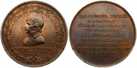 France CONSULATE Medal (1800) Battle of Marengo. Averse legend: BONAPARTE FIRST CONSUL DE LA REP. FRANCE // BATTLE OF MARENGO / 25 AND 26 PRAIRIAL / Y...