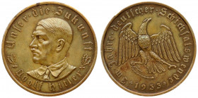 Germany Third Reich Medal 1933 Adolf Hitler (1889-1945). By O. Glöckler. Commemorating Hitler's rise to power. Averse: Unser die Zukunft / Adolf Hitle...