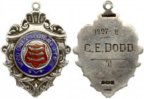 Great Britain Medal (1907) Wood Green Football League. 1907-8 C.E. Dodd. Silver. Enamel. Weight approx: 12.75 g. Diameter: 41x29 mm