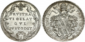 Italy PAPAL STATES ½ Piastra (1735). Clement XI(1730-1740). Averse: Papal arms. Lettering: CLEMENS·XII PONT·M·A·V·. Reverse: Inscription in cartouche....