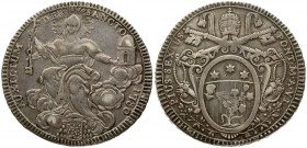 Italy PAPAL STATES 1 Scudo 1780. Pius VI(1775-1799). Averse: Papal arms. Averse Legend: PIUS • SEXTUS ... Reverse: Holy Mother Church; seated. Reverse...