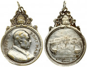 Italy Religious Medal (1922) of Pope Pius XI . Averse: Bust; Pius XI Pont Max. Reverse: Vatican; Ricardo di Roma. Brass silvered. Weight approx: 4.83g...