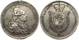 Liechtenstein 1 Thaler 1778 Franz Joseph I(1772-1781 ). Averse: Bust right. Averse Legend: FRANCIOS D G ..... Reverse: Crowned; oval arms in Order cha...