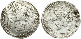 Netherlands OVERIJSSEL 1 Lion Daalder 1612. Averse: Armored knight looking right above lion shield. Reverse: Rampant lion lef; date at top in legend. ...