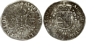 Spanish Netherlands BRABANT 1 Patagon (1612-1621) Brussels. Albert & Isabella (1612-1621). Averse: St. Andrew's cross; crown above; fleece below divid...