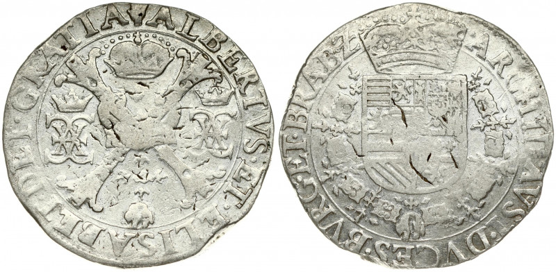 Spanish Netherlands BRABANT 1 Patagon (1612-21) Antwerp. Albert & Isabella (1612...