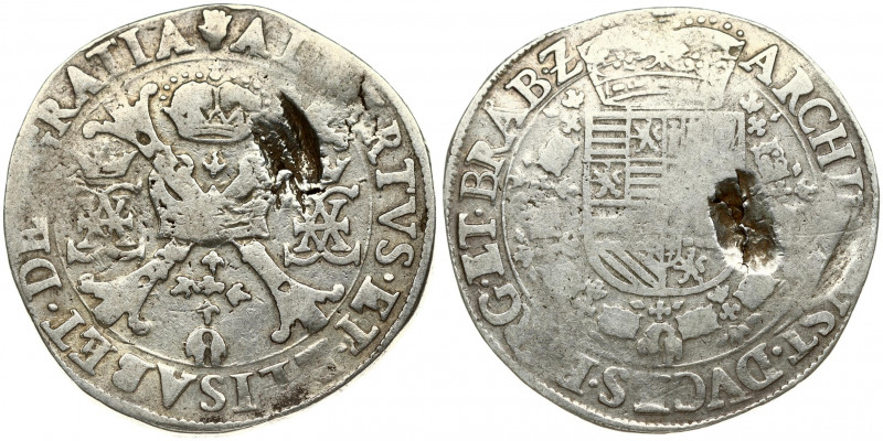 Spanish Netherlands BRABANT 1 Patagon (1612-21) Antwerp. Albert & Isabella (1612...