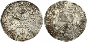Spanish Netherlands BRABANT 1 Patagon 161? Antwerp. Albert & Isabella (1612-1621). Averse: St. Andrew's cross; crown above; fleece below divide pairs ...