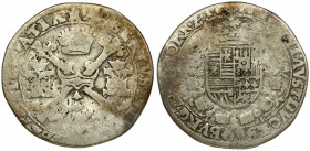 Spanish Netherlands TOURNAI 1/4 Patagon 1616. Albert & Isabella (1612-1621). Averse: St. Andrew's cross; crown above; fleece below. Reverse: Crowned s...
