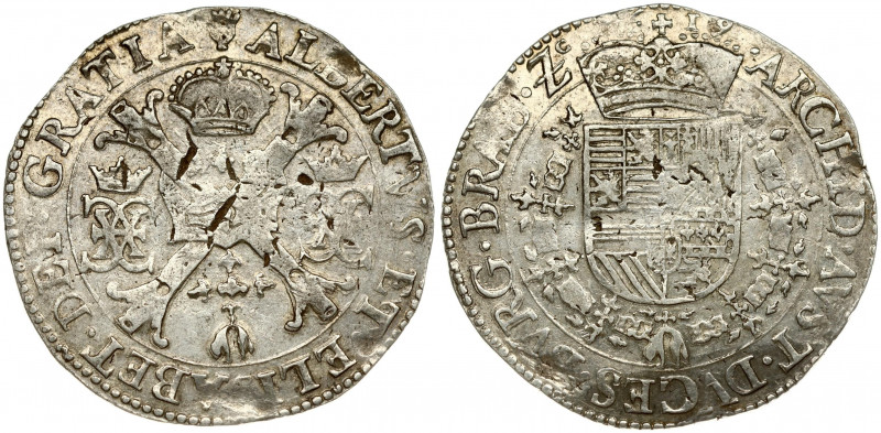Spanish Netherlands BRABANT 1 Patagon 1619 Antwerp. Albert & Isabella (1612-1621...
