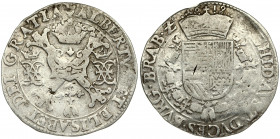 Spanish Netherlands BRABANT 1 Patagon 1619 Antwerp. Albert & Isabella (1612-1621). Averse: St. Andrew's cross; crown above; fleece below divide pairs ...