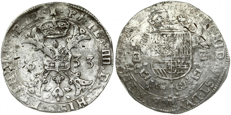 Spanish Netherlands TOURNAI 1 Patagon 1633 Philip IV(1621-1665). Averse: Date di...