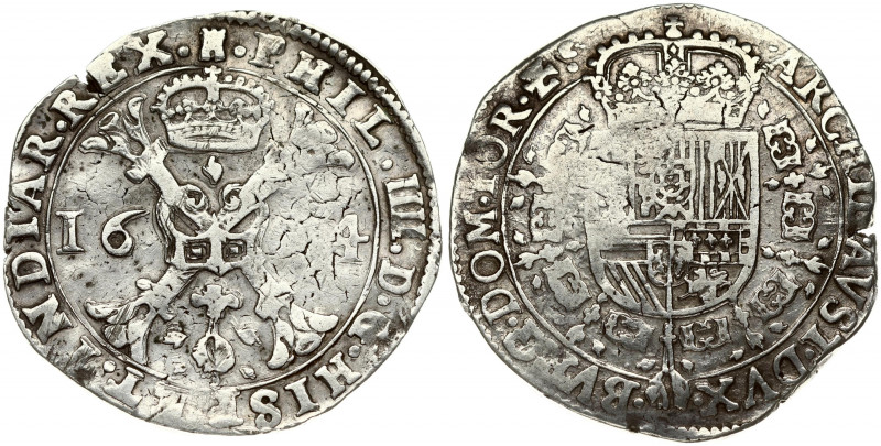 Spanish Netherlands TOURNAI 1 Patagon 1634 Philip IV(1621-1665). Averse: Date di...