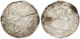 Netherlands KAMPEN 1 Lion Daalder 1648 Averse: Armored knight looking left behind lion shield. Reverse: Rampant lion left. Silver. KM 42.2