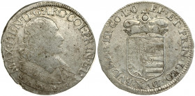 Liege 1 Patagon 1686 Maximilian Henry(1650-1688). Averse: Bust of Maximilian Henry right. Averse Legend: MAX • H(EA)N • D • G • ARC • COL • PRIN(C) • ...