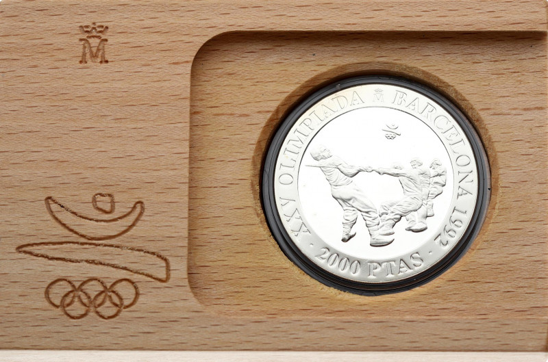 Spain 2000 Pesetas 1992 Olympics Barcelona '92. Juan Carlos I(1975-2014). Averse...