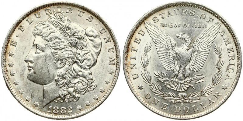 USA 1 Dollar 1882 O 'Morgan Dollar' New Orleans. Averse: Liberty head; facing le...