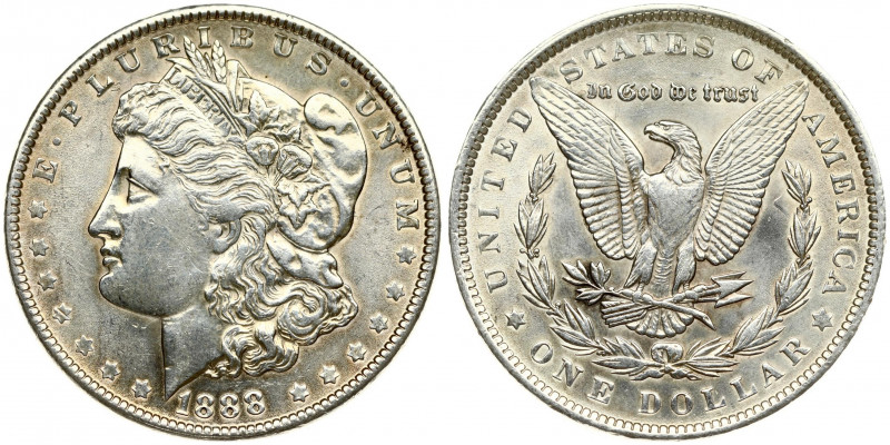 USA 1 Dollar 1888 'Morgan Dollar' Philadelphia. Averse: Liberty head; facing lef...