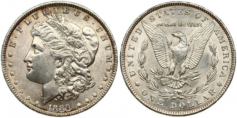 USA 1 Dollar 1889 'Morgan Dollar' Philadelphia. Averse: Liberty head; facing lef...