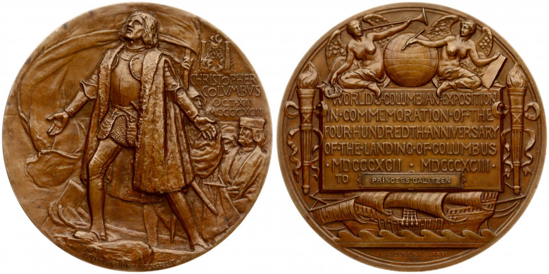 USA COLUMBIAN EXPOSITION - OFFICIAL AWARD MEDAL (1893). ST GAUDENS; Augustus / B...