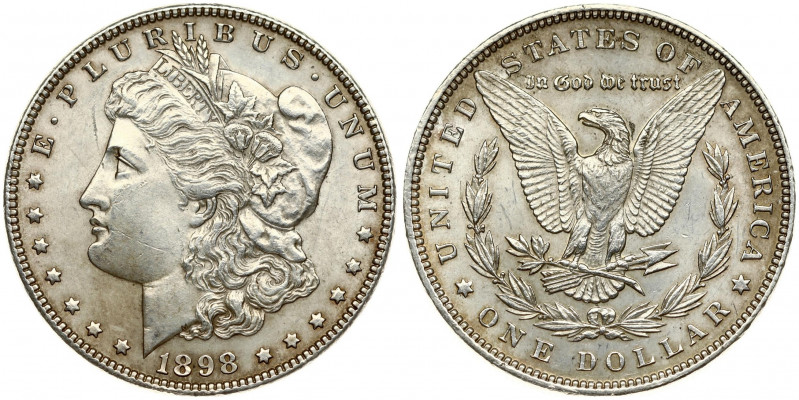 USA 1 Dollar 1898 'Morgan Dollar' Philadelphia. Averse: Liberty head; facing lef...
