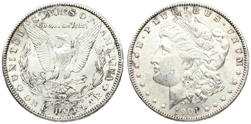 USA 1 Dollar 1901 'Morgan Dollar' O New Orleans. Averse: Liberty head; facing le...