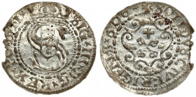 Latvia 1 Solidus 1606 Riga Sigismund III Waza (1587-1632). Averse: Large S monogram divides date. Averse Legend: SIG III D G REX PO D LI - SOLIDVS CIV...