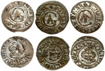 Latvia Livonia 1 Solidus (1611-1635) Riga. Gustavus Adolphus(1611-1632) & Christina (1632-1654). SWEDISH OCCUPATION. Averse: Crowned GA monogram in in...