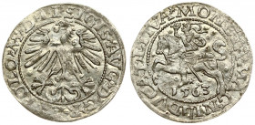 Lithuania 1/2 Grosz 1563 Vilnius. Sigismund II Augustus (1545-1572). Averse Lettering: SIGIS AVG REX PO MAG DVX LI. Reverse Lettering: MONETA MAGNI DV...