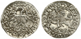 Lithuania 1/2 Grosz 1563 Vilnius. Sigismund II Augustus (1545-1572). Averse Lettering: SIGIS AVG REX PO MAG DVX L. Reverse Lettering: MONETA MAGNI DVC...