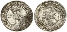 Lithuania 3 Groszy 1563 Vilnius. Sigismund II Augustus (1545-1572) - Lithuanian coins Vilnius; variety 'Knight in shield; no striped SA'; ending of th...