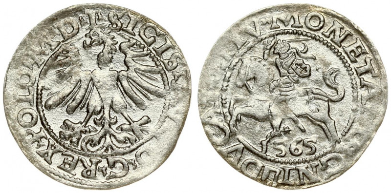 Lithuania 1/2 Grosz 1565 Vilnius. Sigismund II Augustus (1545-1572). Averse Lett...
