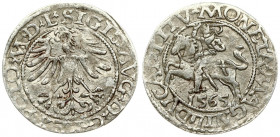 Lithuania 1/2 Grosz 1565 Vilnius. Sigismund II Augustus (1545-1572). Averse Lettering: SIGIS AVG REX PO MAG DVX L. Reverse Lettering: MONETA MAGNI DVC...
