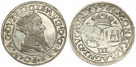 Lithuania 4 Groszy 1566 Vilnius. Sigismund II Augustus (1545-1572) Averse: Crowned bust of Sigismund August of Poland to the right. Lettering: .SIGIS....