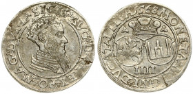 Lithuania 4 Groszy 1568 Vilnius. Sigismund II Augustus (1545-1572) Averse: Crowned bust of Sigismund August of Poland to the right. Lettering: .SIGIS....