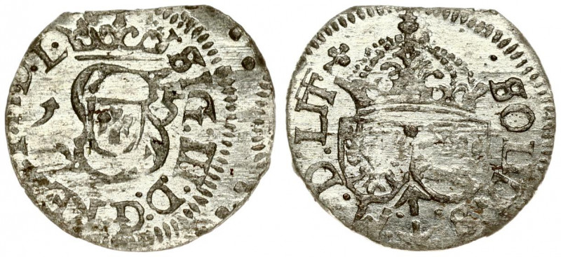Lithuania 1 Solidus 1615 Vilnius. Sigismund III Vasa (1587-1632). Averse: Monogr...