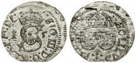 Lithuania 1 Solidus 1615 Vilnius. Sigismund III Vasa (1587-1632). Averse: Monogram and inscription. Reverse: Coat of arms and inscription. Silver. KM ...