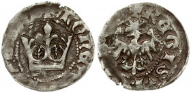 Poland 1/2 Grosz 1408 Krakow. Wladyslaw Jagiello (1386–1434). Averse: Crown + MONE * WLADISLAI. Reverse: Eagle + REGIS POLONIE. Silver 21 mm; 1.6 g. F...
