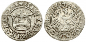 Poland 1/2 Grosz 1523 Silesia the city of Swidnica - Ludwik Jagiellonczyk (1516-1526); the king of Bohemia and Hungary; city 1/2 grosz 1523. Swidnica....