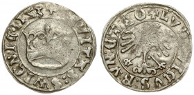 Poland 1/2 Grosz 15Z3 Silesia the city of Swidnica - Ludwik Jagiellonczyk (1516-1526); the king of Bohemia and Hungary; city grosz 15Z3 - Z inverted. ...