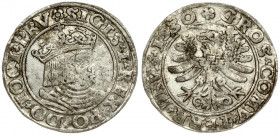 Poland 1 Grosz 1530 Torun. Sigismund I the Old(1506–1548). Averse Lettering: *SIGIS *I* REX *PO* DO* TOCI* PRV. Reverse Lettering: *GROSS* COMV* TERR*...