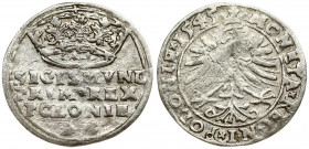 Poland 1 Grosz 1545 Krakow. Sigismund I the Old(1506–1548). Averse Lettering: SIGISMVND PRIM*REX POLONIE. Reverse Lettering: MONETA REGNI POLONIE 1545...