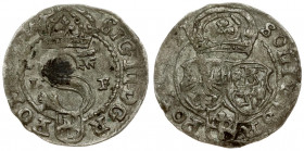Poland 1 Solidus 1591 Olkusz. Sisismund III Waza (1587–1632). Averse: SIG III DGRPOLMDL; Monogram of Vaza and letters I-F. Reverse: SOLIDVS R Pol 1591...