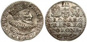 Poland 3 Groszy 1592 Malbork. Sigismund III Vasa (1587-1632). Averse: Crowned bust right. Reverse: Value and armorial above legend; date and mintmaste...