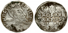 Poland 3 Groszy 1597 Bydgoszcz. Sigismund III Vaza(1587–1632). Averse: Crowned bust right. Reverse: Value and armorial above legend; date and mintmast...
