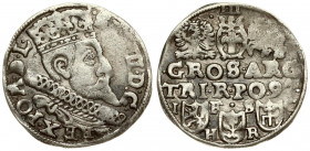 Poland 3 Groszy 1597 Bydgoszcz. Sigismund III Vasa (1587-1632). Averse: Crowned bust. Reverse: Value and armorial above legend; date and mintmaster be...
