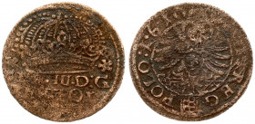 Poland 1 Grosz 1610 Krakow. Sigismund III Vasa (1587-1632). Averse: Large crown above legend. Reverse: Eagle with shield on breast. But there 1609. Co...