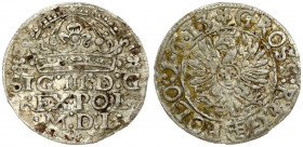 Poland 1 Grosz 1613 Krakow. Sigismund III Vasa (1587-1632). Averse: Large crown above legend. Reverse: Eagle with shield on breast. Very well preserve...